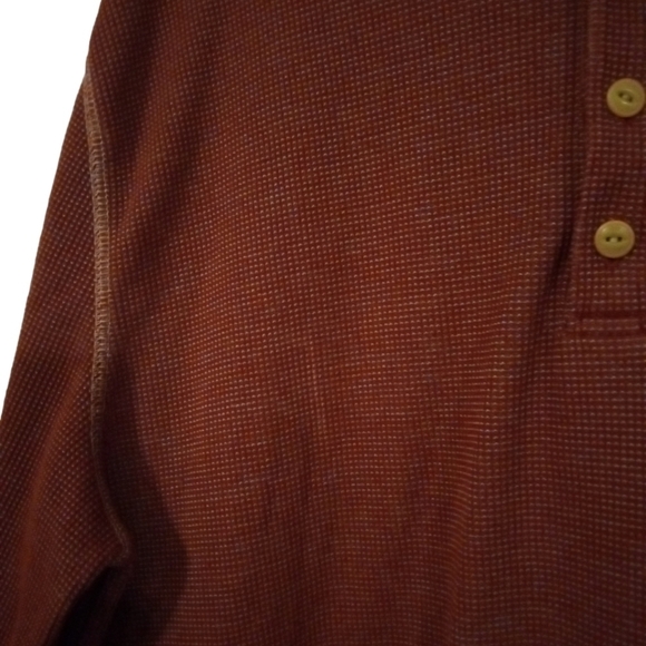 Weatherproof VintageThermal Reddish Brown Henley Style Long Sleeved Shirt XXL - Picture 7 of 10